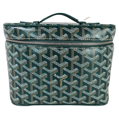 green goyard vanity case|GOYARD Goyardine Muse Vanity Case Green .